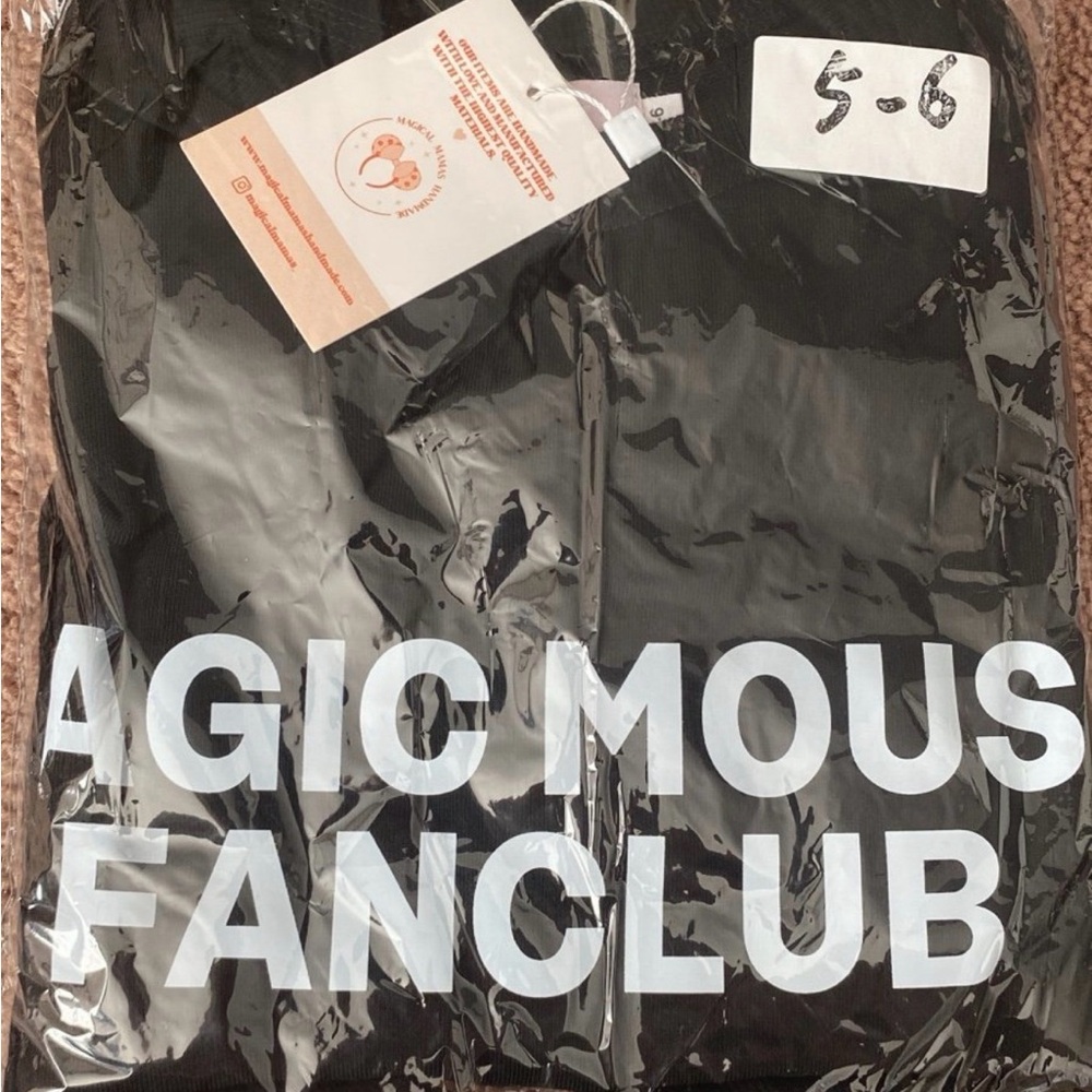 Magical mamas handmade (made with magic) Magic Mouse fanclub black two piece set